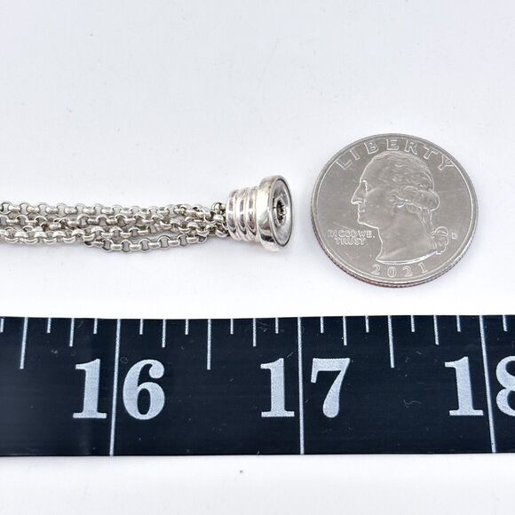 Vintage Esposito ESPO SIG Sterling Silver 925 Pearl Bib Floral Necklace 17" - Picture 4 of 7